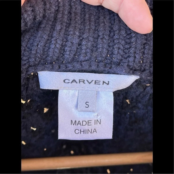 Carven boxy chunky wool sweater small - Picture 4 of 5